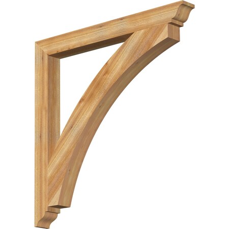 Ekena Millwork Thorton Traditional Rough Sawn Bracket, Western Red Cedar, 4"W x 42"D x 42"H BKT04X42X42THR01RWR